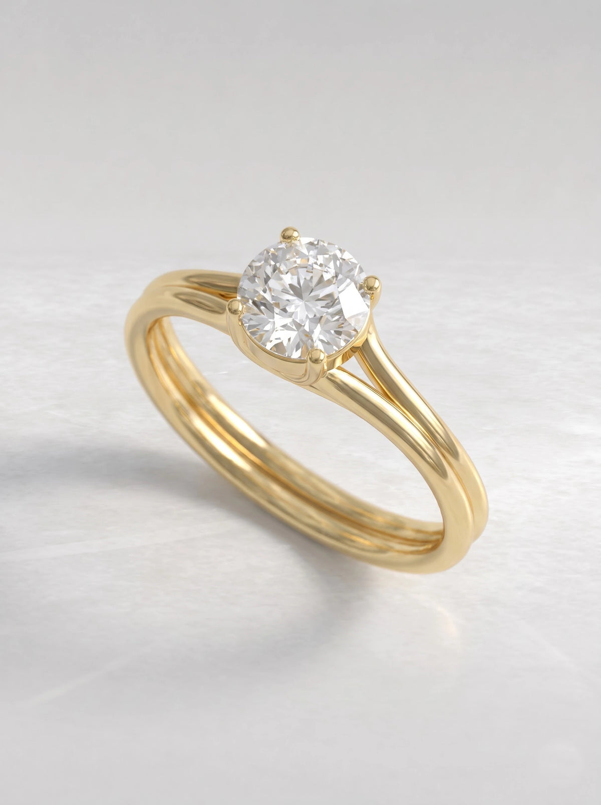 Round Cut Lab Grown Diamond Solitaire Engagement Ring - View 6