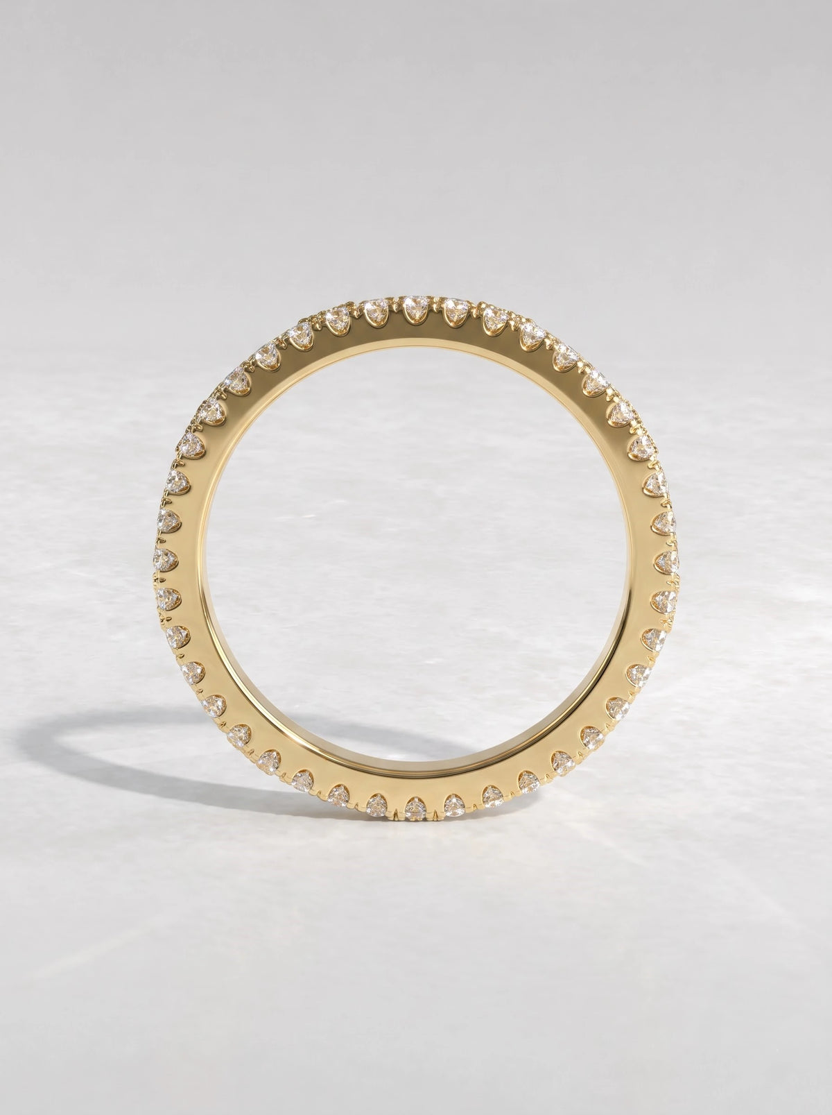 The Aveline Lab-Grown Diamond Stackable Band Hidden Halo Wedding Band - View 4