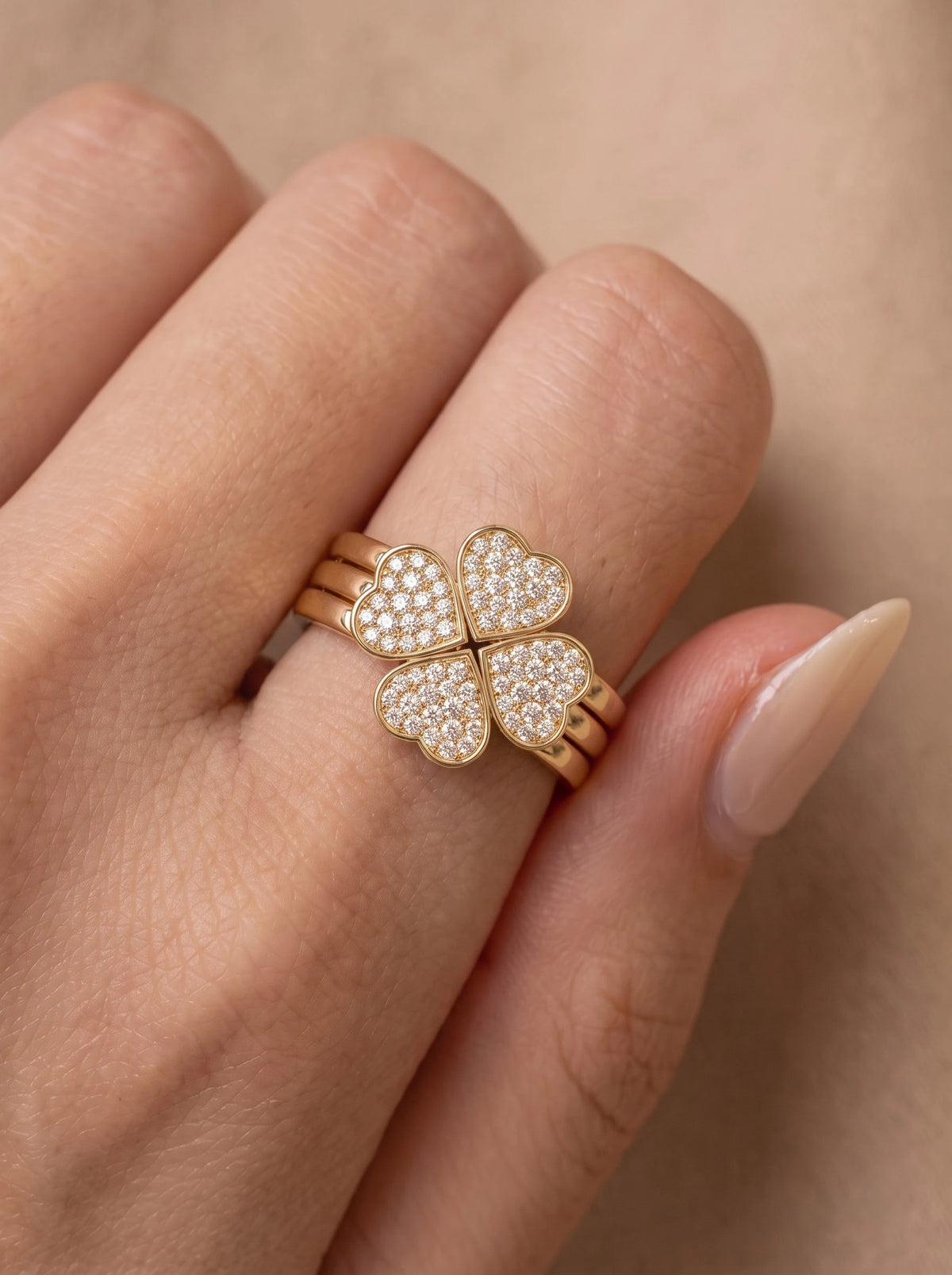 The Colette Lab-Grown Diamond Nature Inspire Hidden Halo Engagement Ring