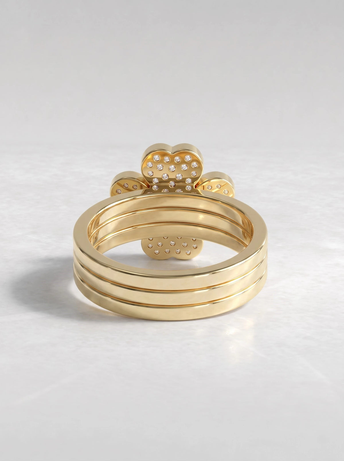 The Colette Lab-Grown Diamond Nature Inspire Hidden Halo Engagement Ring - View 5