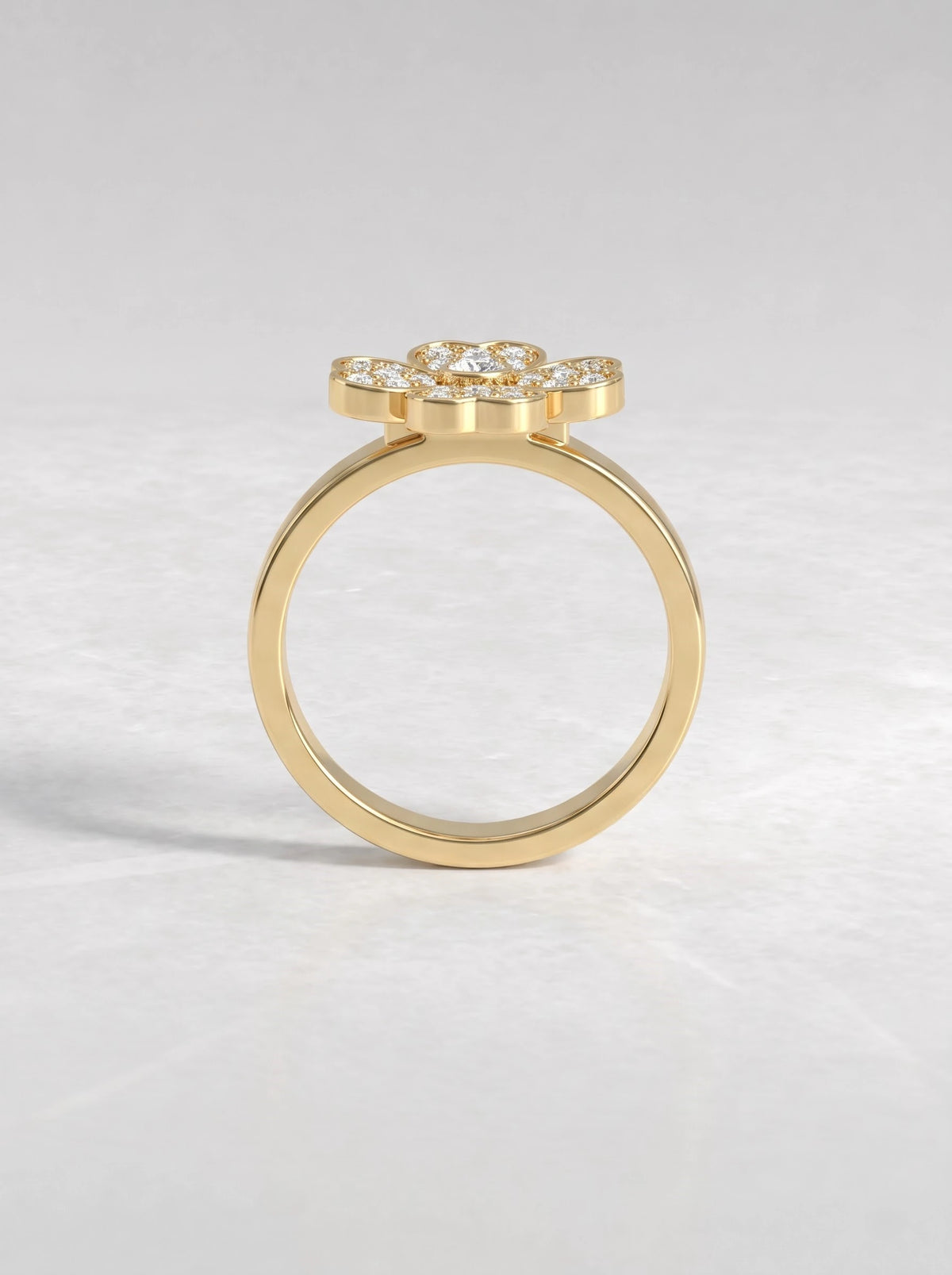 The Colette Lab-Grown Diamond Nature Inspire Hidden Halo Engagement Ring - View 6