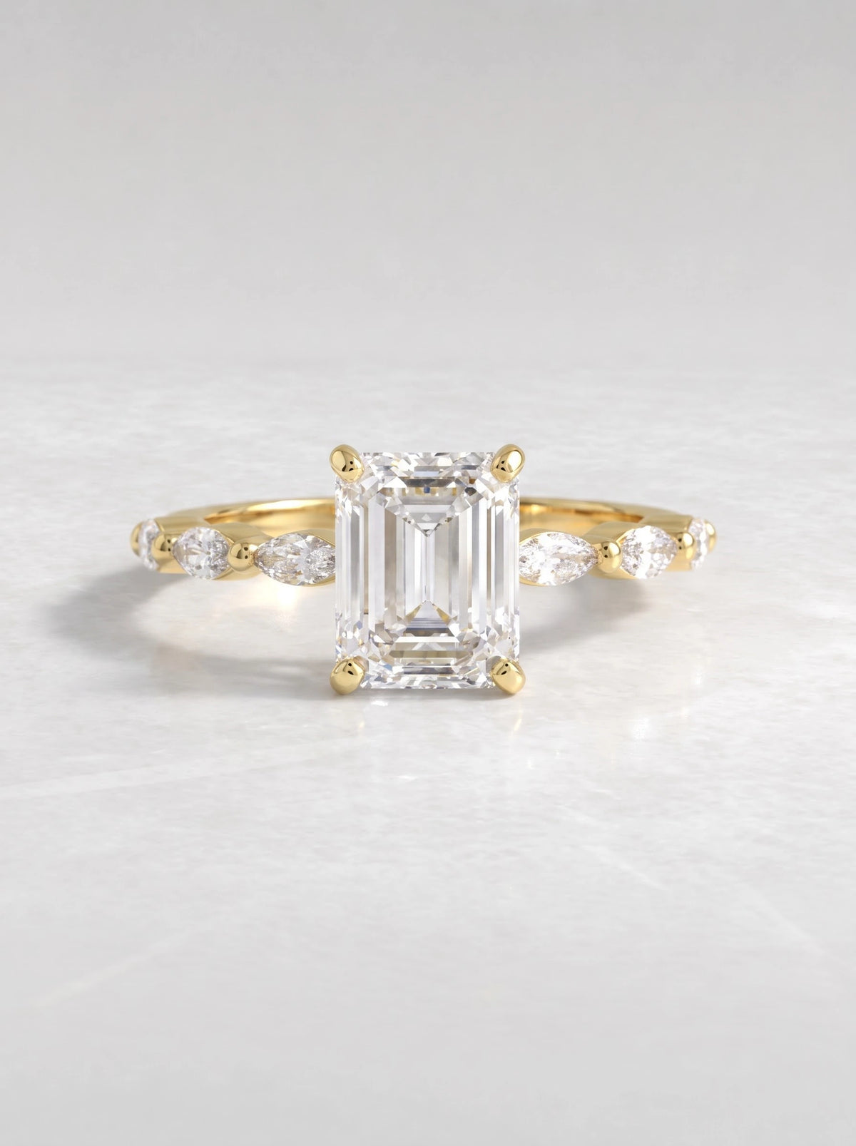 The Etoile Heirloom Emerald Cut Lab-Grown Diamond Ring