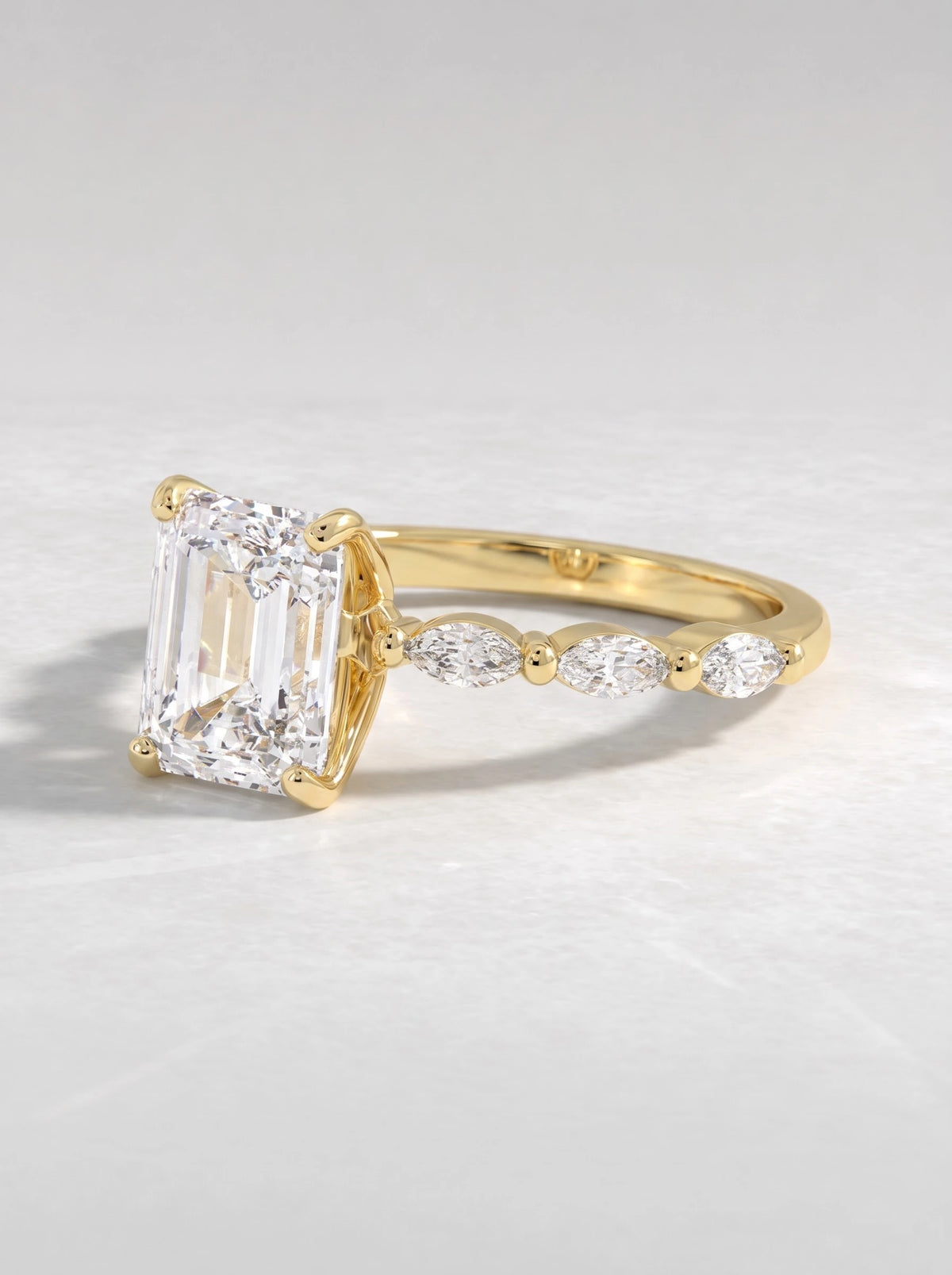 The Etoile Heirloom Emerald Cut Lab-Grown Diamond Ring - View 3