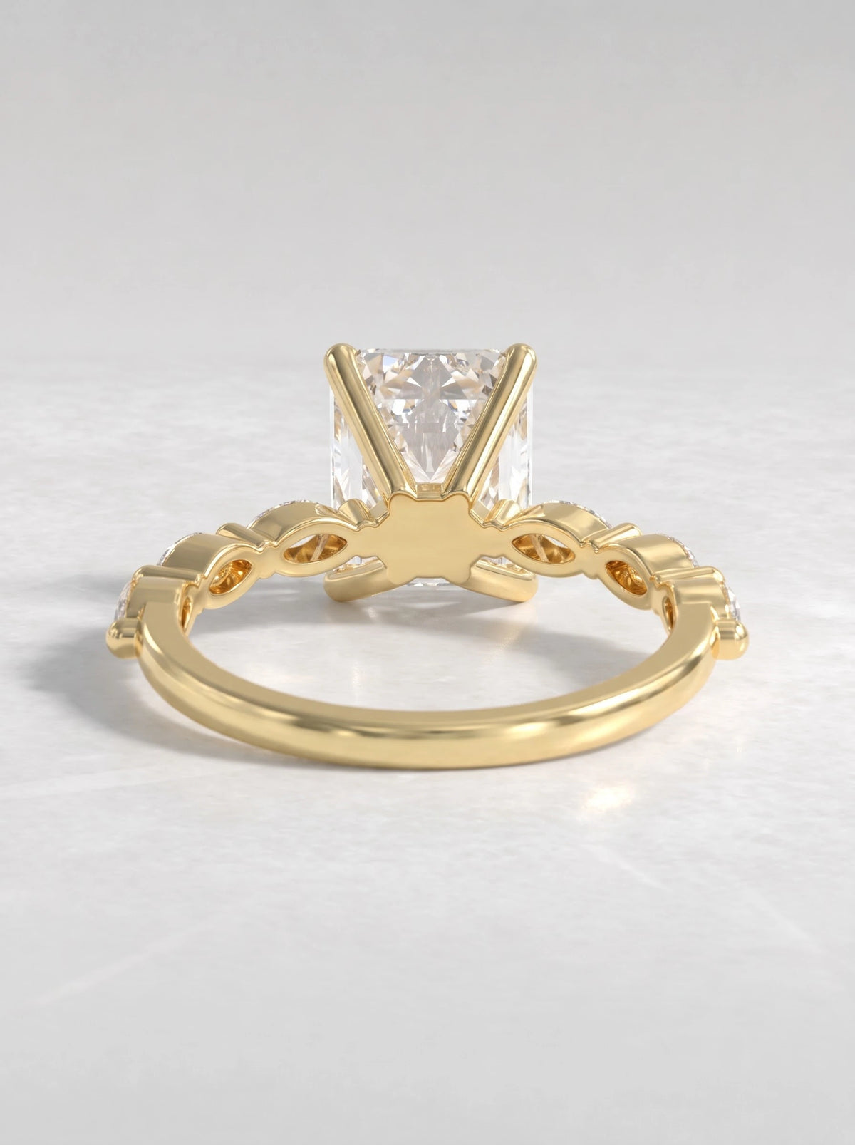 The Etoile Heirloom Emerald Cut Lab-Grown Diamond Ring - View 5