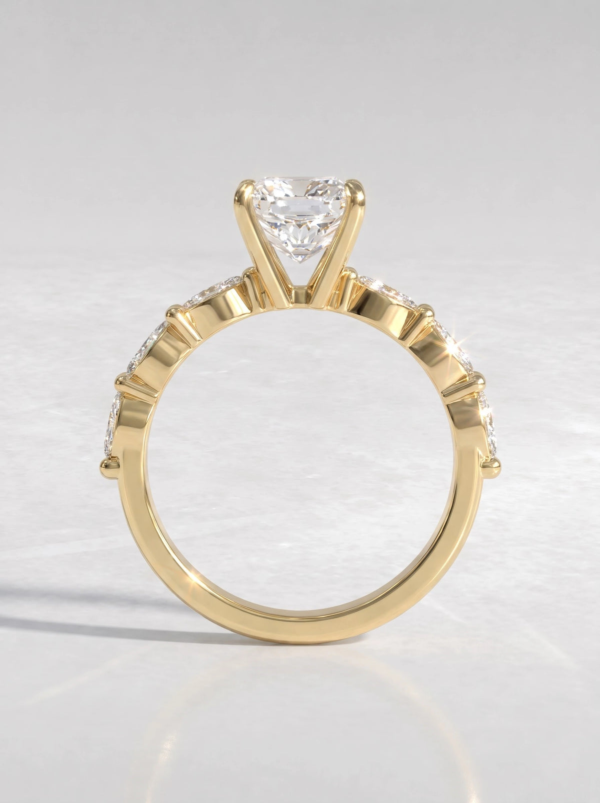 The Etoile Heirloom Emerald Cut Lab-Grown Diamond Ring - View 6