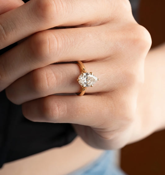 The Madeleine Refined Pear Cut Lab-Grown Diamond Ring - View 2