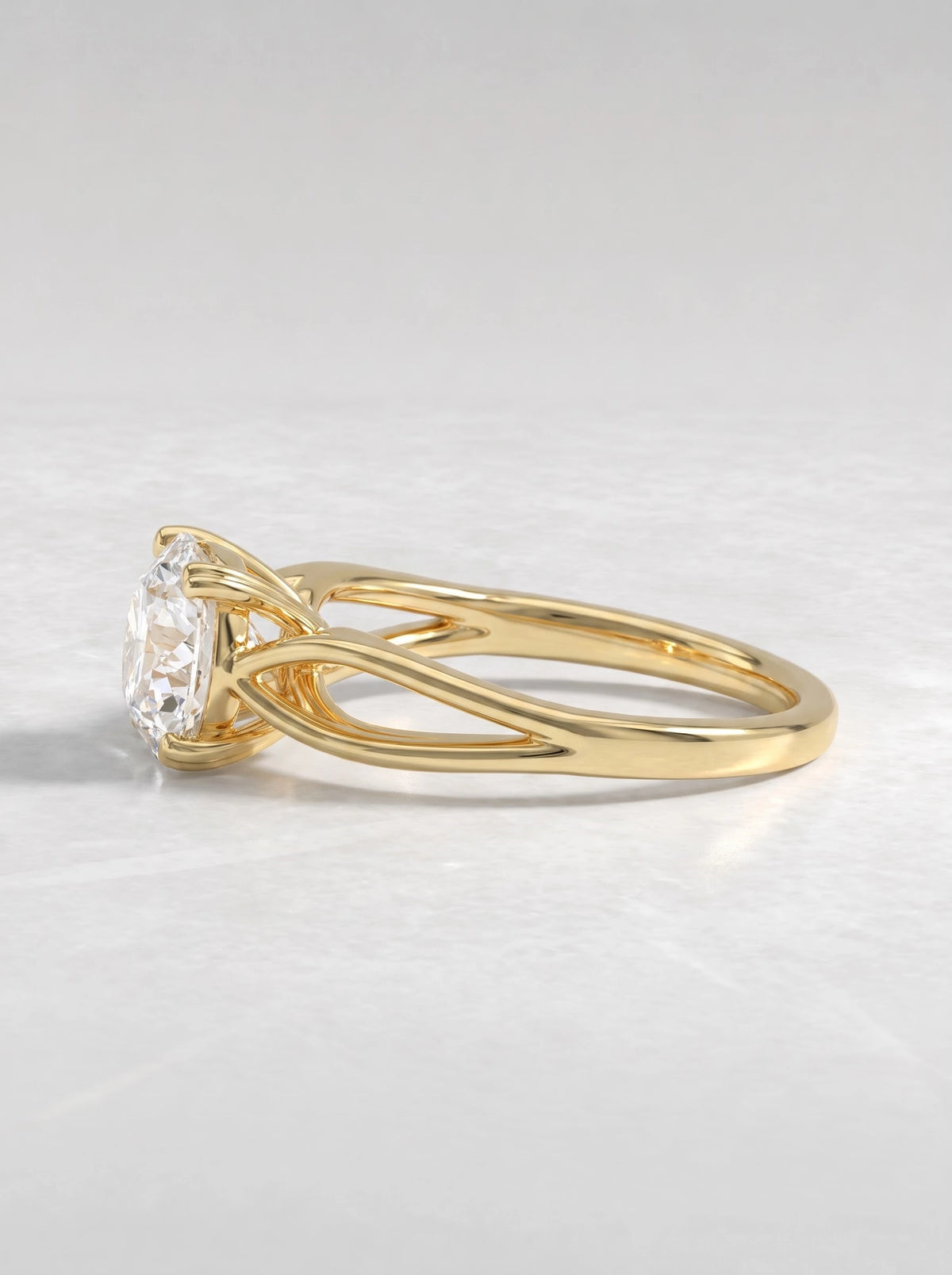 The Margot Romantic Round Cut Lab-Grown Diamond Ring - View 4