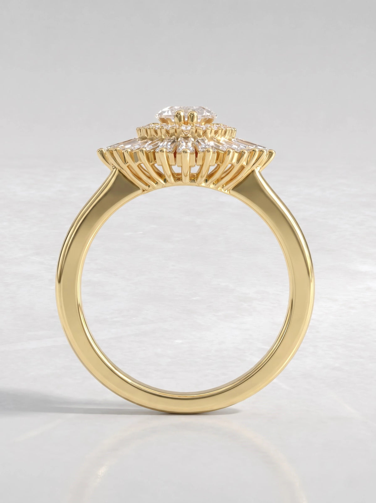 The Seraphina Marquise Cut Lab-Grown Diamond Double Halo Engagement Ring - View 5