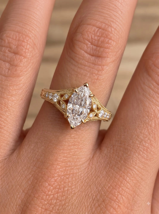 The Sylvie Classic Marquise Cut Lab-Grown Diamond Ring
