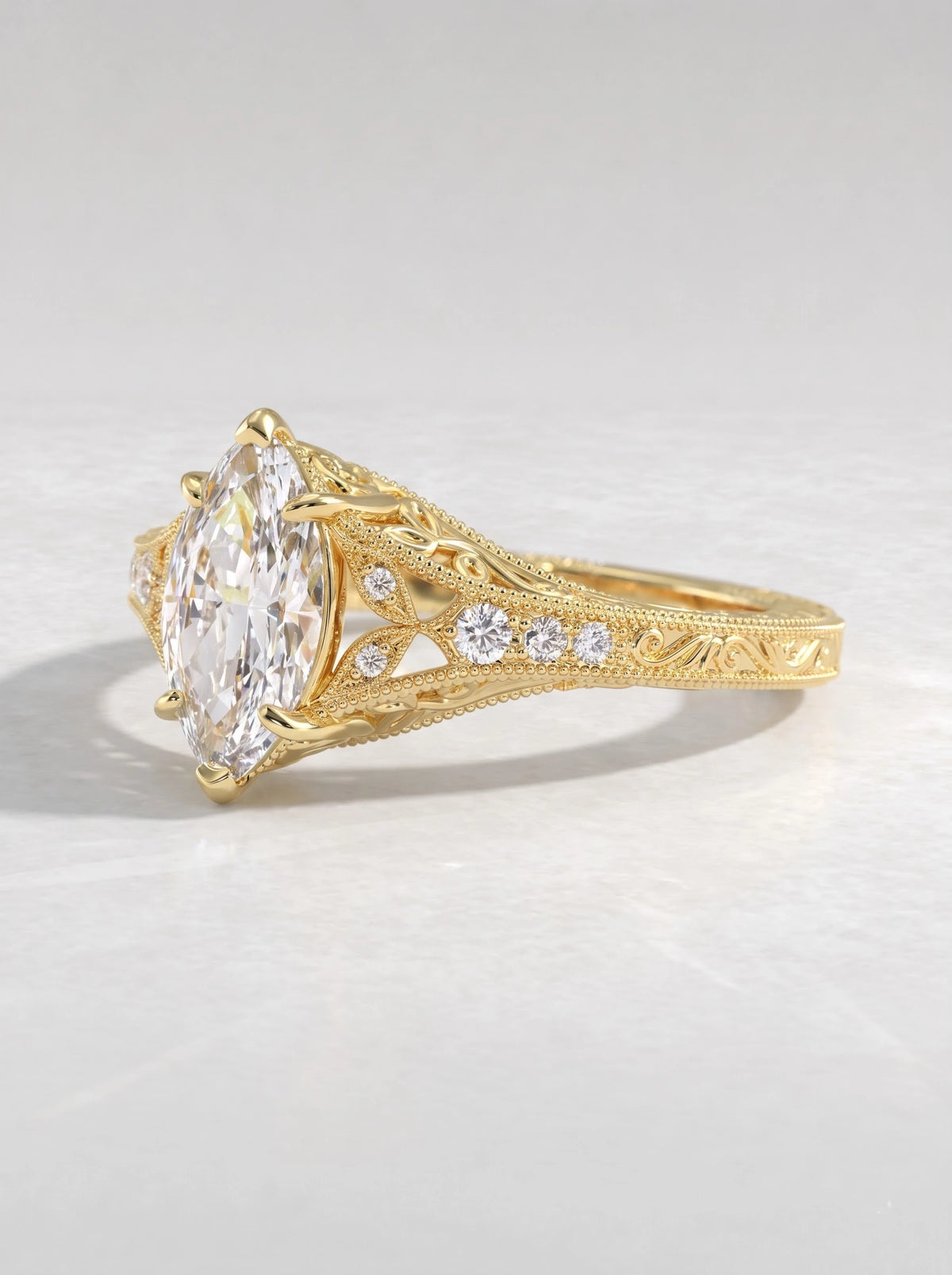 The Sylvie Classic Marquise Cut Lab-Grown Diamond Ring - View 3