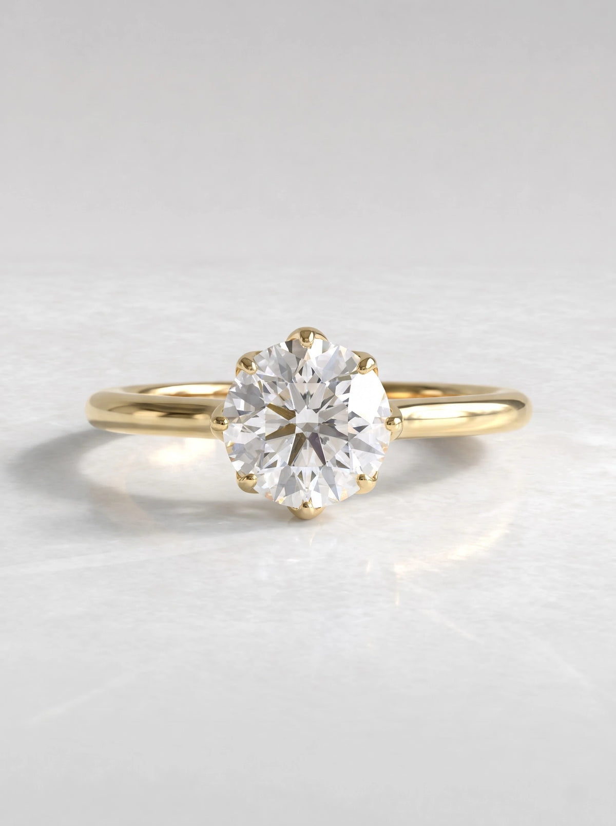 The Sylvie Poetic Round Cut Lab-Grown Diamond Ring