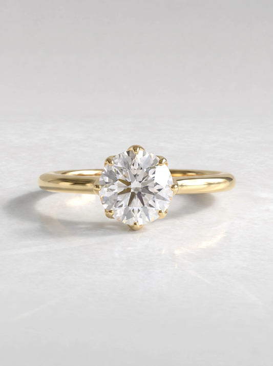The Sylvie Poetic Round Cut Lab-Grown Diamond Ring