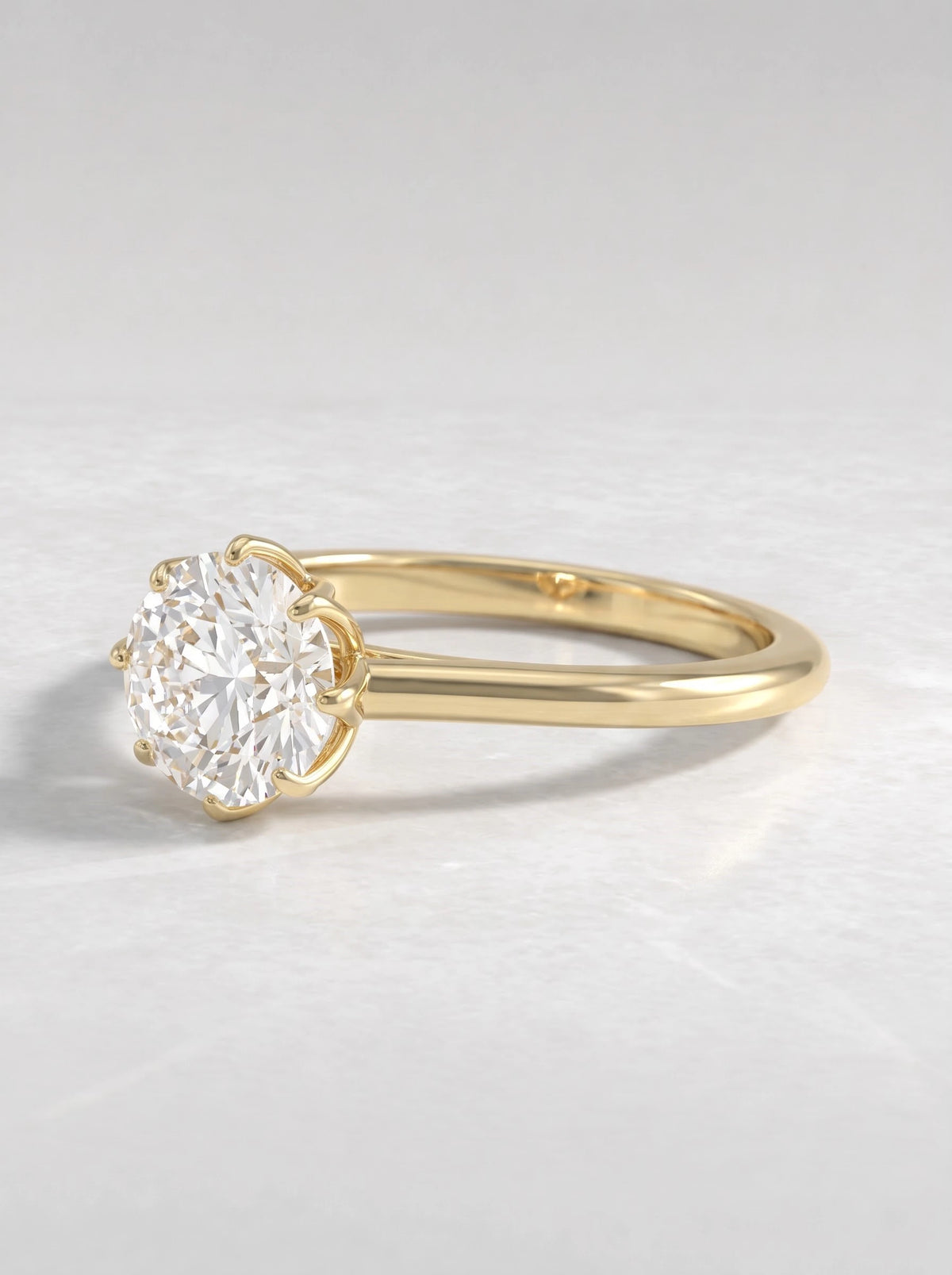 The Sylvie Poetic Round Cut Lab-Grown Diamond Ring - View 3