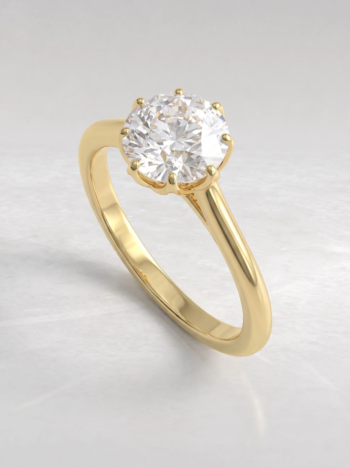 The Sylvie Poetic Round Cut Lab-Grown Diamond Ring - View 7