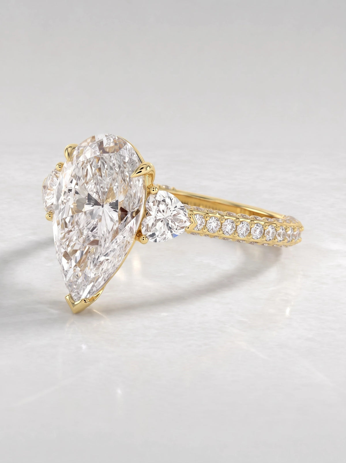 The Valerie Timeless Pear Cut Lab-Grown Diamond Ring - View 3