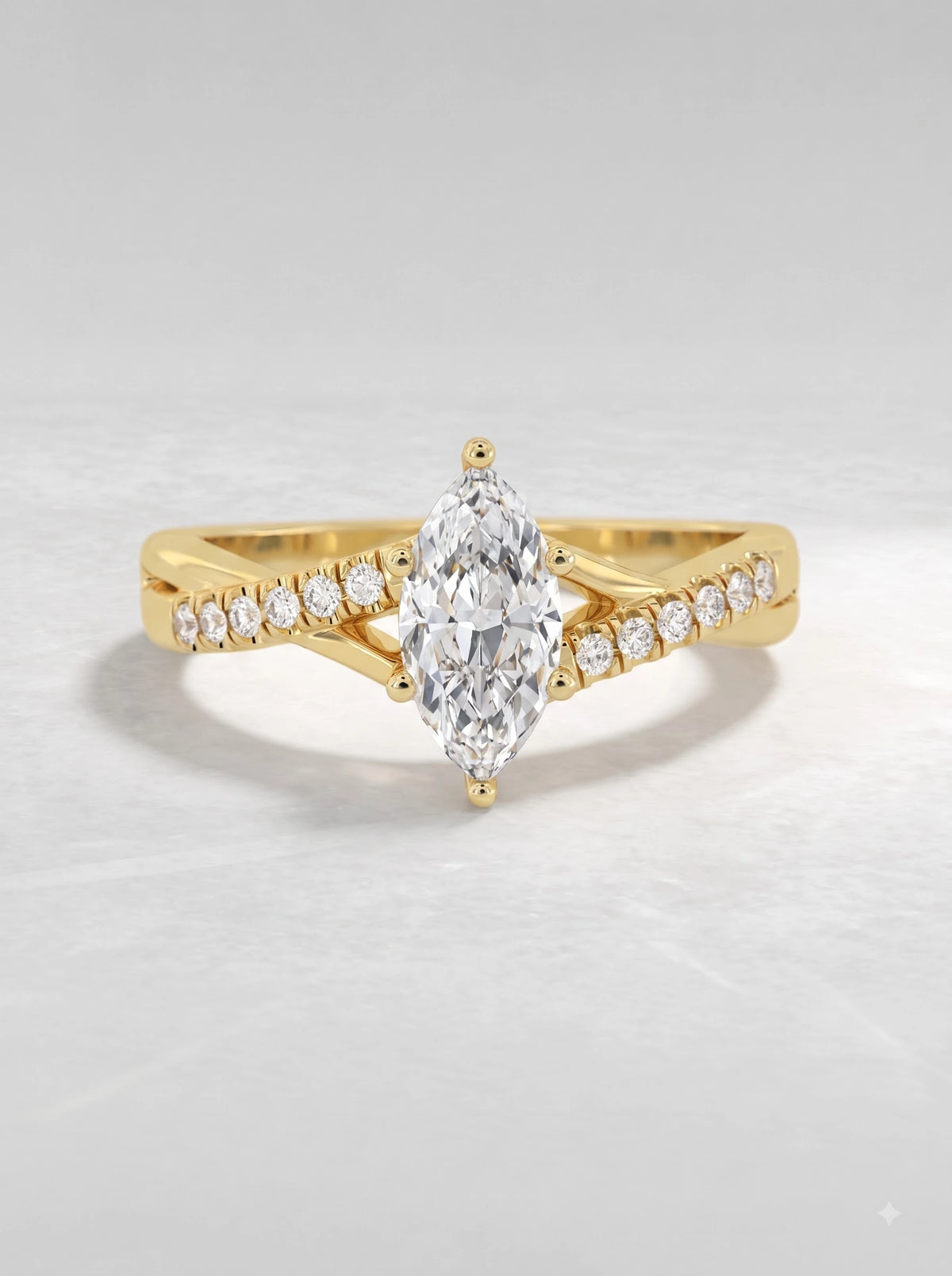 The Vivienne Graceful Marquise Cut Lab-Grown Diamond Ring