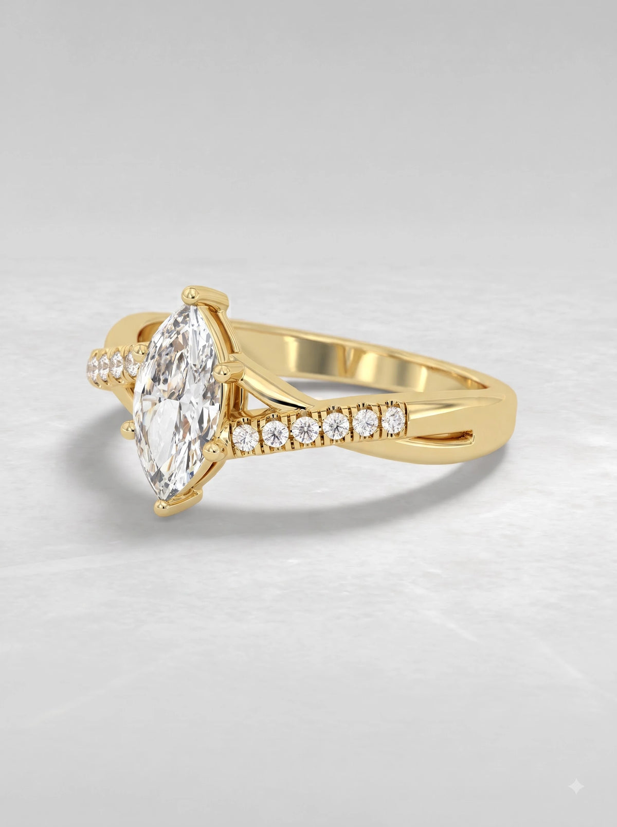 The Vivienne Graceful Marquise Cut Lab-Grown Diamond Ring - View 2