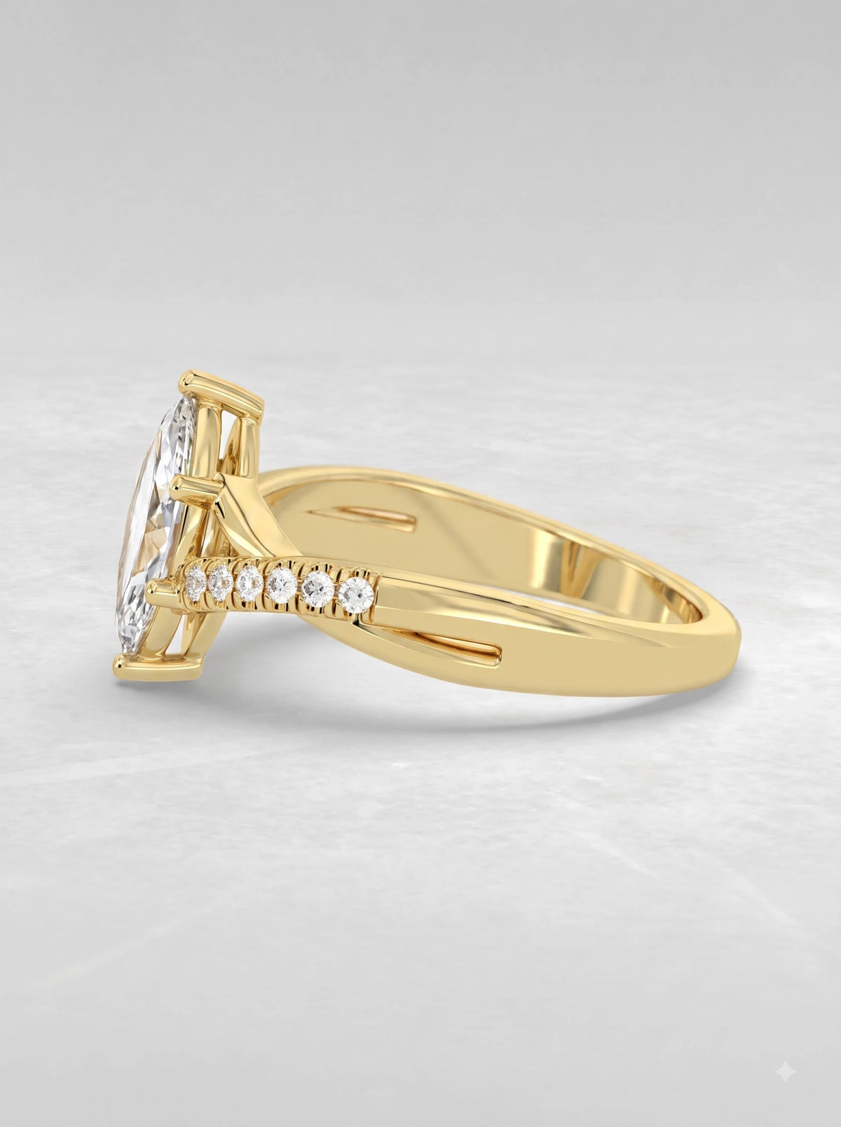 The Vivienne Graceful Marquise Cut Lab-Grown Diamond Ring - View 3