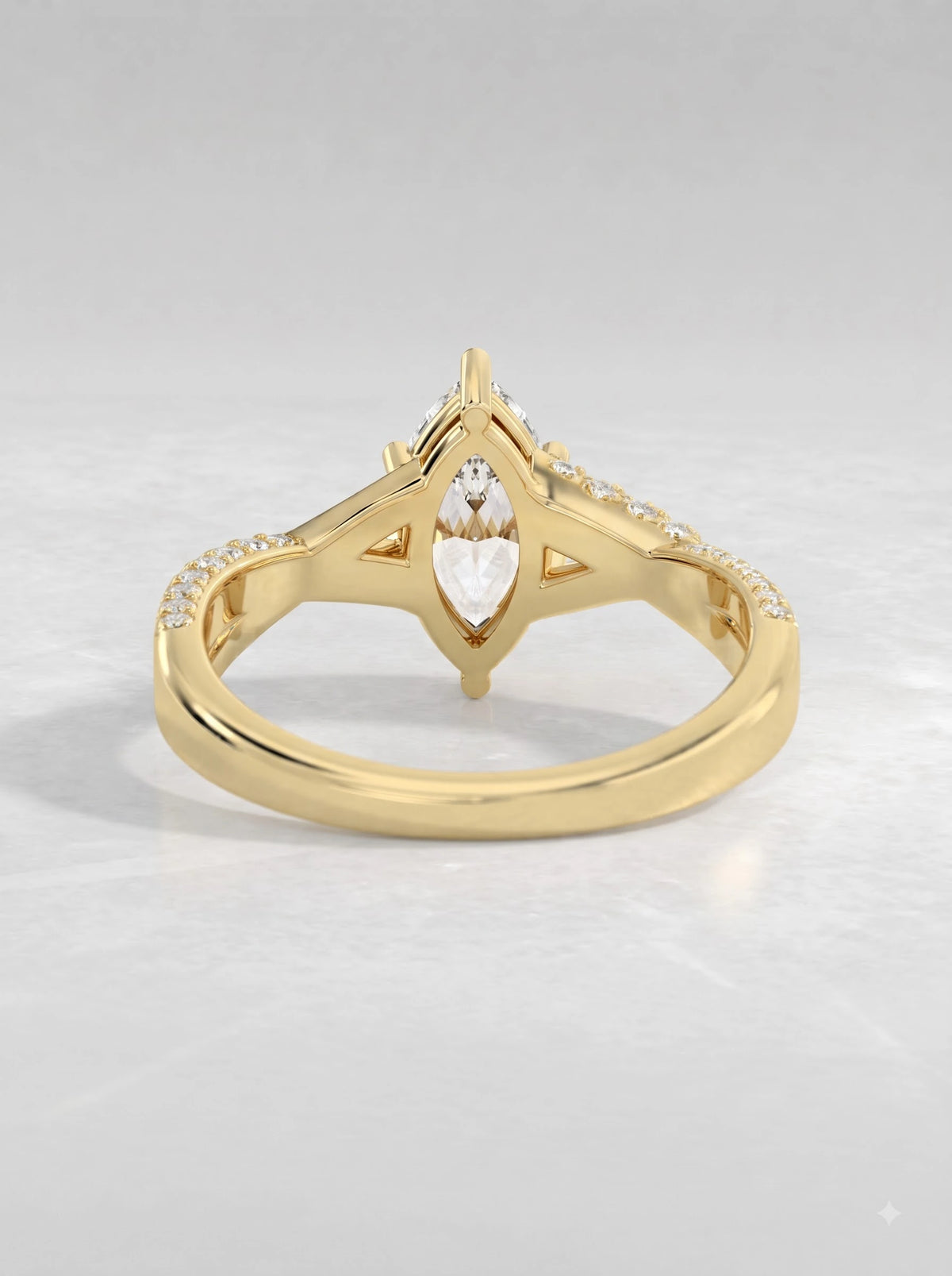 The Vivienne Graceful Marquise Cut Lab-Grown Diamond Ring - View 4