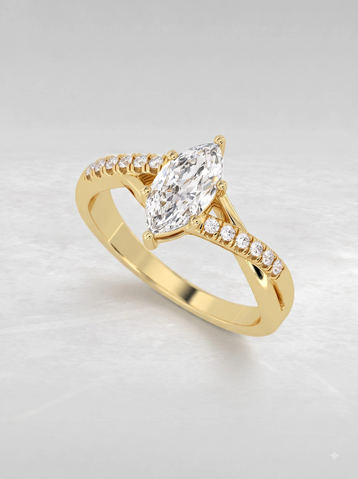 The Vivienne Graceful Marquise Cut Lab-Grown Diamond Ring - View 6