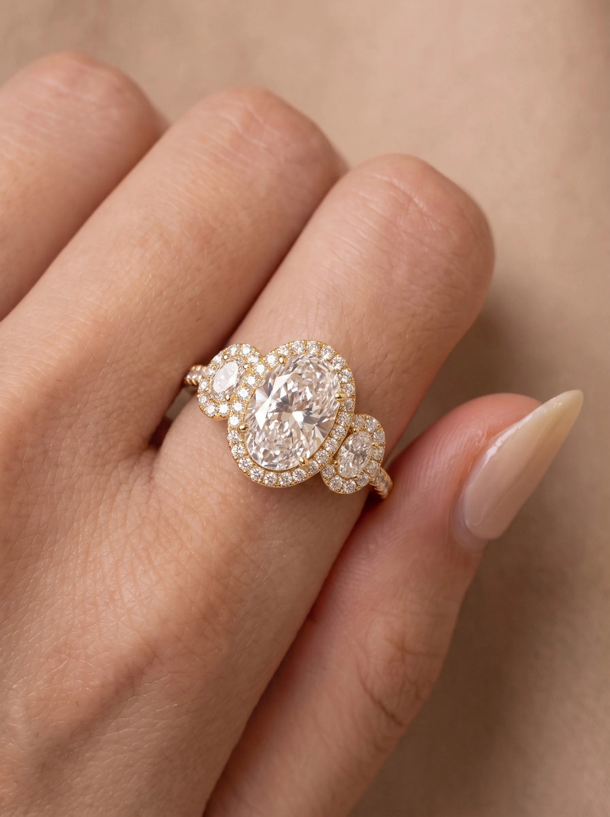 The Vivienne Graceful Oval Cut Lab-Grown Diamond Ring - View 2