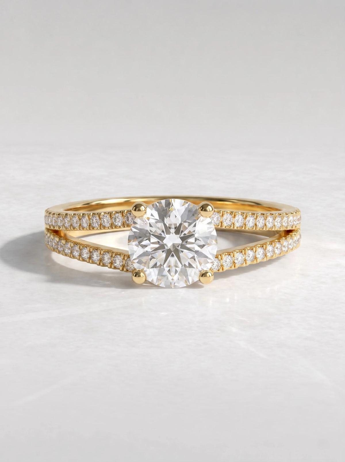 The Vivienne Graceful Round Cut Lab-Grown Diamond Ring - View 2