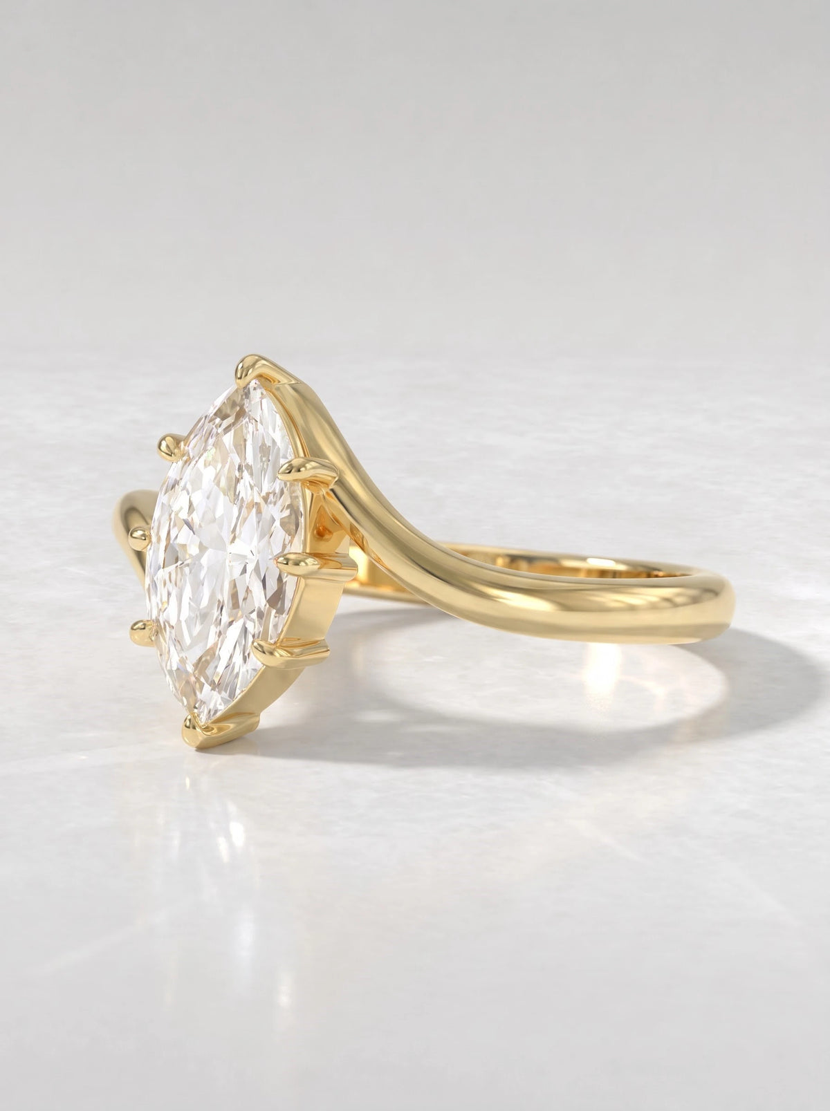 The Vivienne Poetic Marquise Cut Lab-Grown Diamond Ring - View 3
