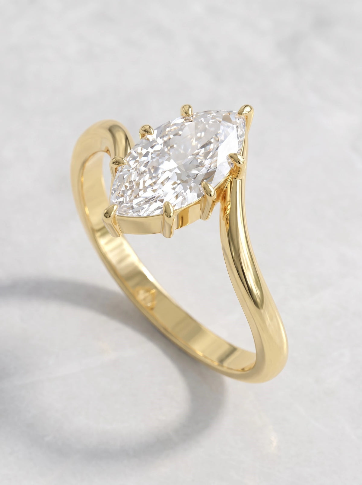 The Vivienne Poetic Marquise Cut Lab-Grown Diamond Ring - View 7