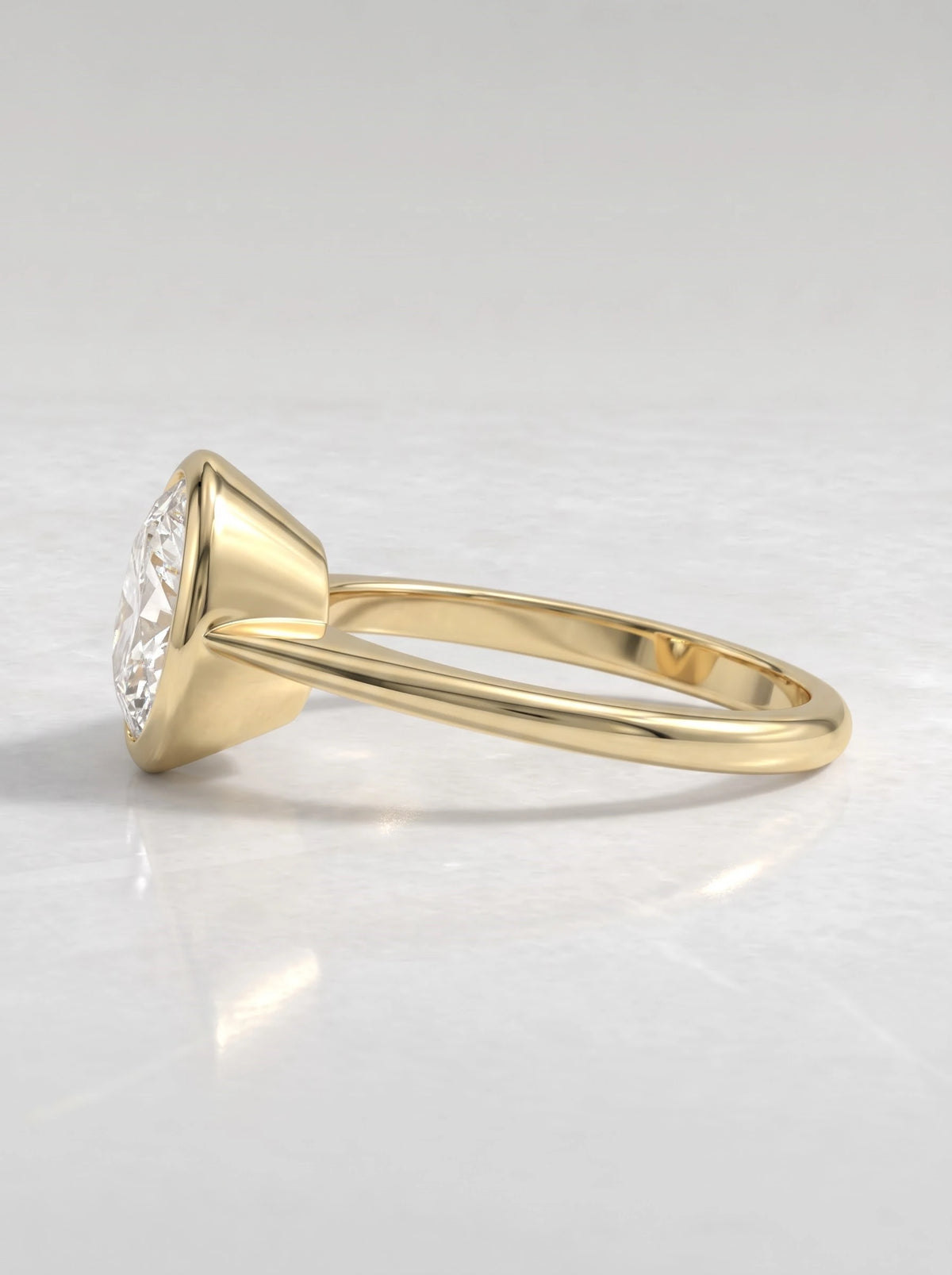 Vintage-Inspired Solitaire Oval Cut Lab-Grown Diamond Engagement Ring - View 4