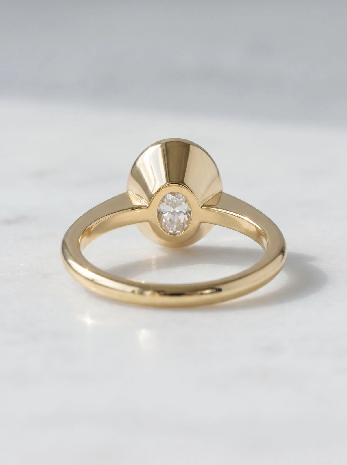 Vintage-Inspired Solitaire Oval Cut Lab-Grown Diamond Engagement Ring - View 5